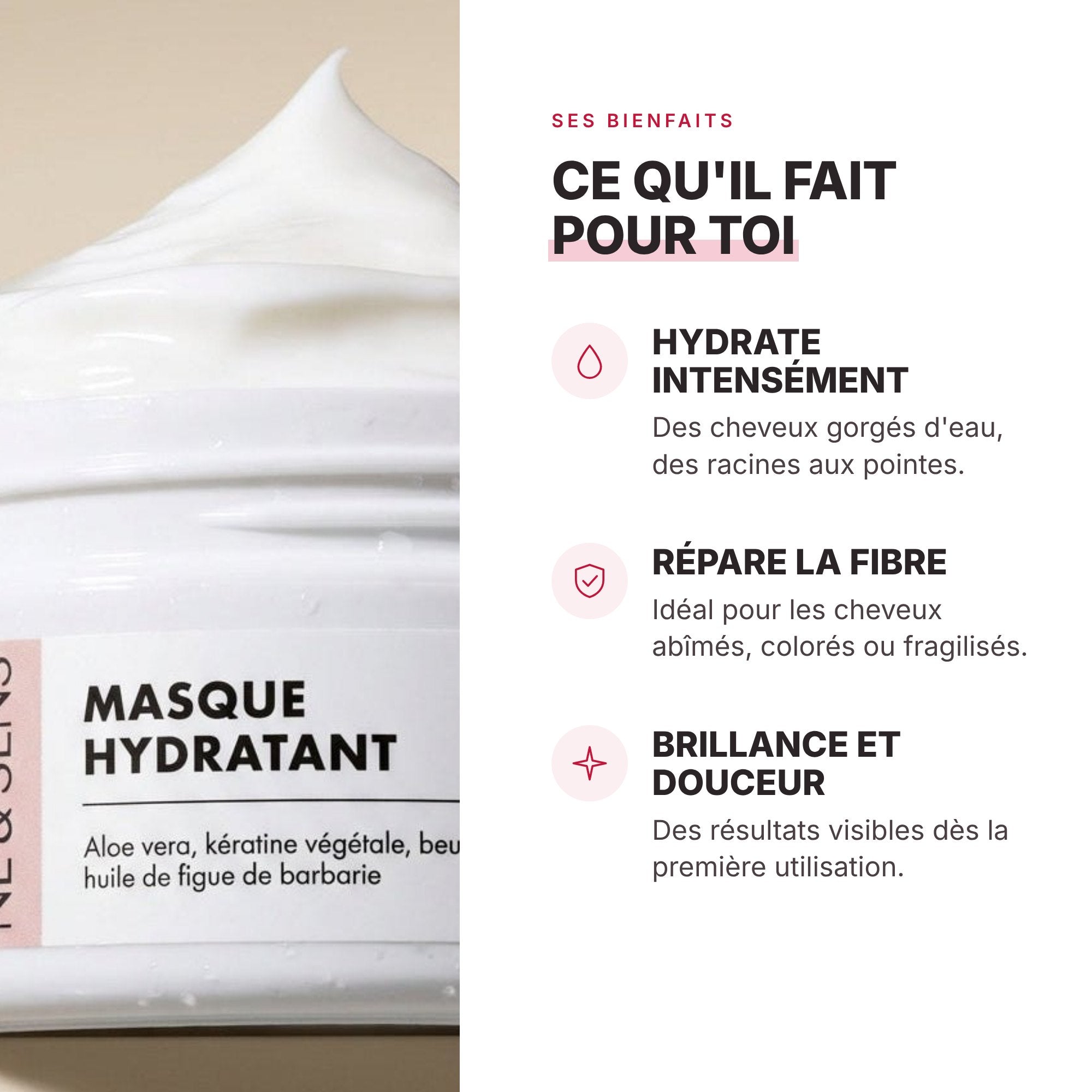 Masque soin hydratant - Certifié bio