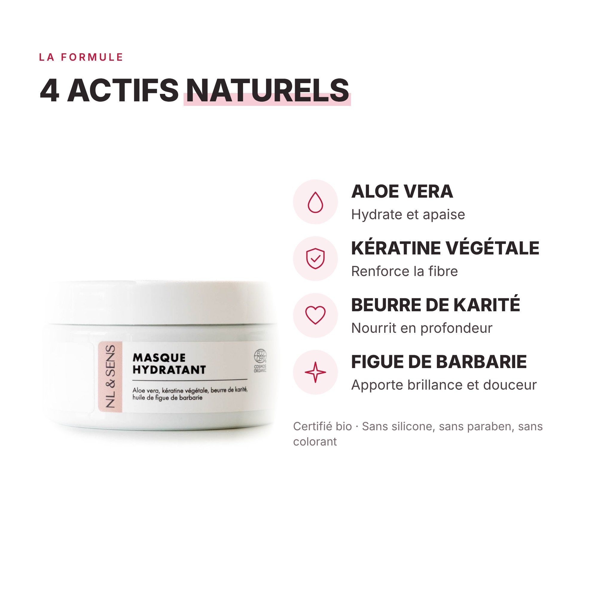 Masque soin hydratant - Certifié bio