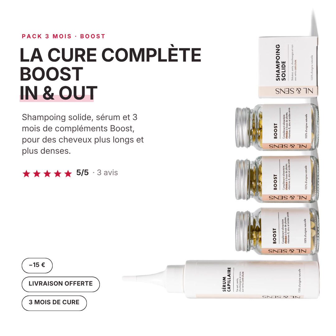 Pack complet boost NL & SENS, packshot et promesse