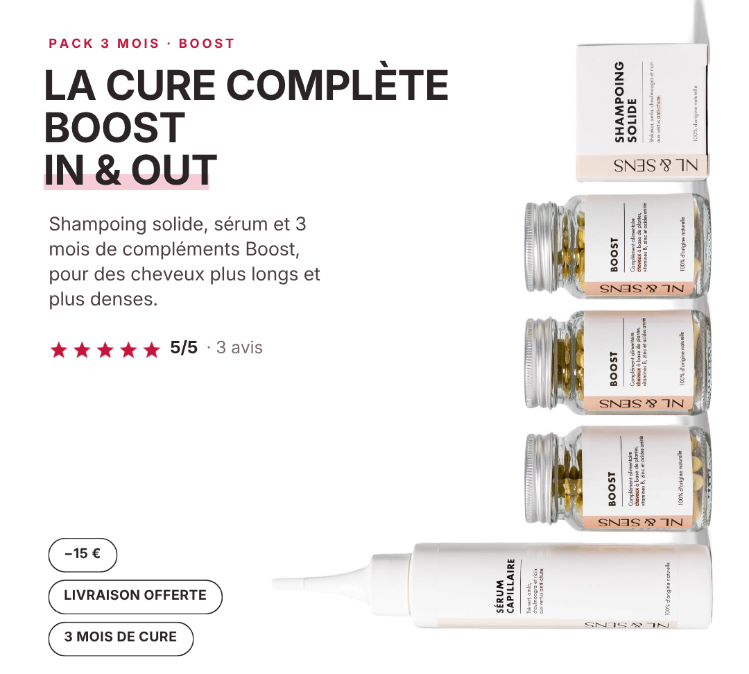 Pack complet boost NL & SENS, packshot et promesse