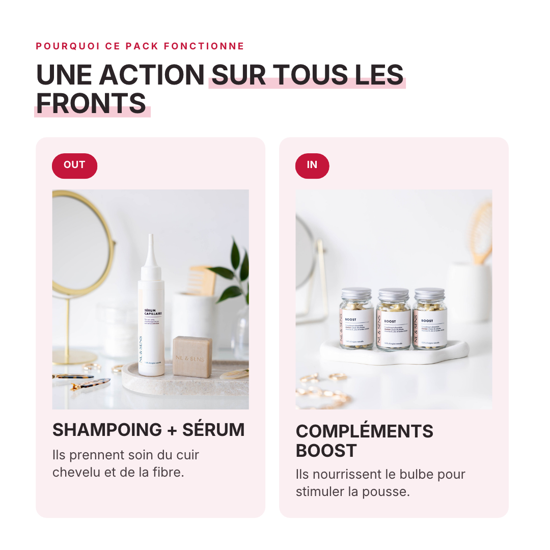 Pack complet boost NL & SENS, action dedans et dehors